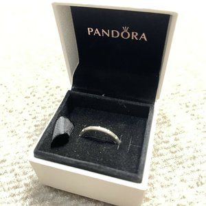 Pandora "simple sparkling band" sterling silver ring with box